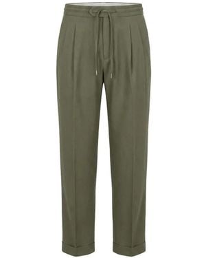 BE ABLE Pleated Drawstring Pants - Green