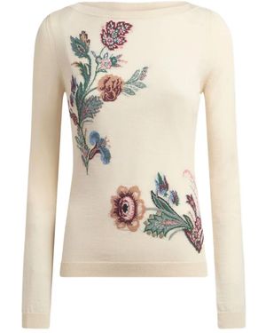 Etro フローラルジャカード セーター - ホワイト