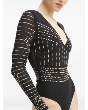 Guess Body Clouté À Col V - Black