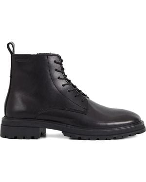 Vagabond Shoemakers Anfibi Johnny 2.0 Con Lacci E Zip - Nero