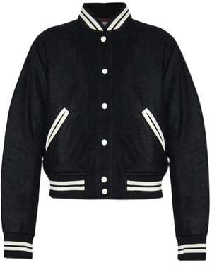 Officine Generale バイカラー ボンバージャケット - ブルー