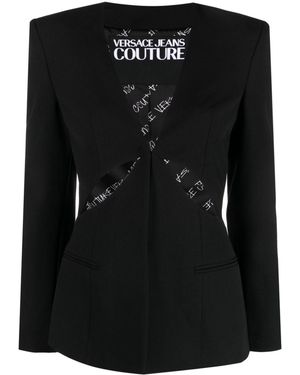 Versace Jeans Couture Single-Breasted Cut-Out Blazer - Black