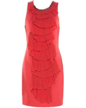 3.1 Phillip Lim ビジュートリム ラッフル ミニドレス - レッド