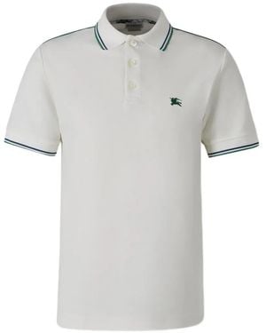 Burberry Polo Con Bordado Ekd - Blanco
