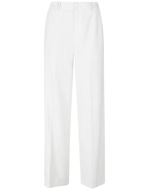 Isabelle Blanche Pressed-Crease Tailored Pants - White