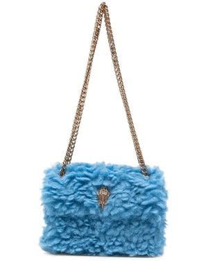 Kurt Geiger Mini Kensington Faux-Shearling Shoulder Bag - Blue