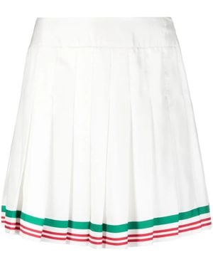 CASABLANCA Casa Way Silk Tennis Skirt - White