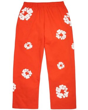 DENIM TEARS Floral-Print Track Trousers - Red