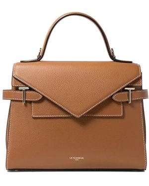 Le Tanneur エミリー ミディアム ダブルフラップハンドバッグ ルタヌア 直営店 EMILIE Medium 本革高級 ダブルフラップバック
