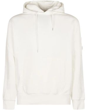 C.P. Company Lens-Detail Hoodie - White