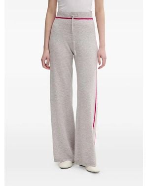From Future Side-Stripe Drawstring Track Pants - Grey