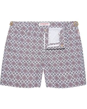 Orlebar Brown Mid-Length Paisley Print Swim Shorts - Blue
