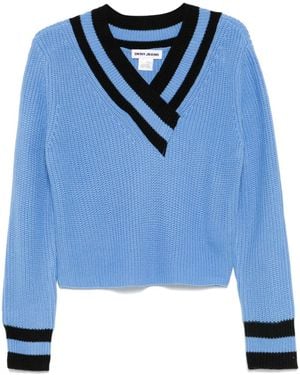 DKNY V-Neck Jumper - Blue