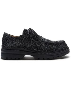 LILI CURIA Eliot Lace Up Flats Loafers - Black