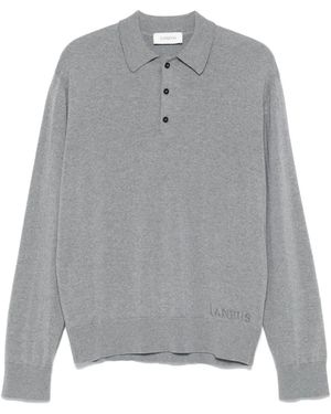 Laneus ニット ポロシャツ - グレー
