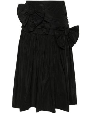 Viktor & Rolf Bow-Detail Draped Skirt - Black