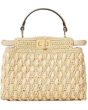 Fendi Mini Peekaboo Tote Bag - Metallic