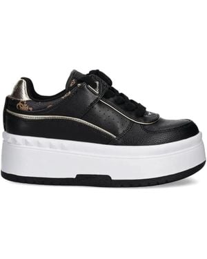Guess 60Mm Ridgee Platform Lace-Up Trainers - Black