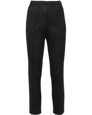 Pleats Please Issey Miyake Cropped Trousers - Black