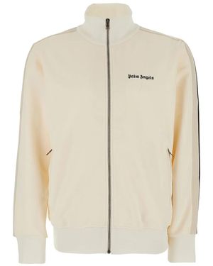 Palm Angels Logo-Embroidered Track Jacket - Natural