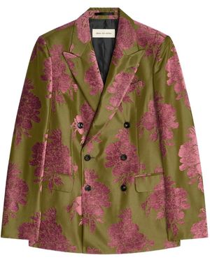 Dries Van Noten Double-Breasted Blazer - Brown