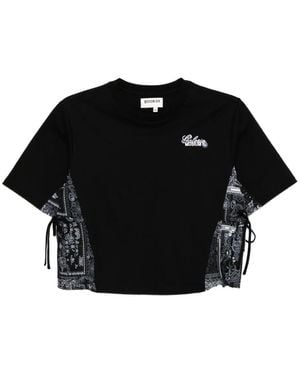 Musium Div. T-Shirt Im Patchwork-Look - Schwarz
