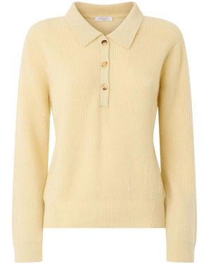 Boglioli Ribbed Cashmere Polo - Natural