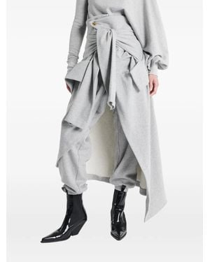 A.W.A.K.E. MODE Layered-Detail Jersey Track Trousers - Grey
