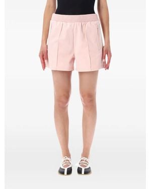 adidas Side-Stripe Logo-Embroidered Shorts - Pink