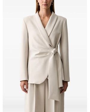 Fracomina Blazer À Design Cache-Cœur - Natural