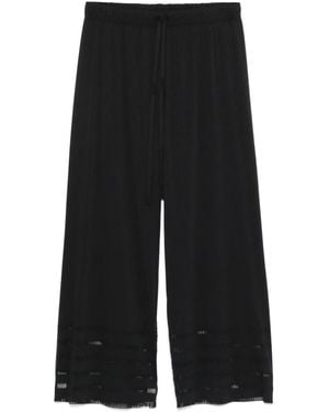 Pleats Please Issey Miyake Ribbed Trousers - Black