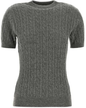 GIMAGUAS Rina Cable-Knit Top - Grey