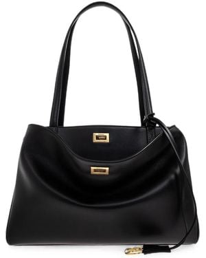 Balenciaga Small Rodeo Leather Tote Bag - Black