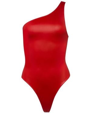 Maison Close Splash Asymmetric Swimsuit - Red