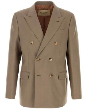 Valentino Garavani Double-Breasted Blazer - Natural