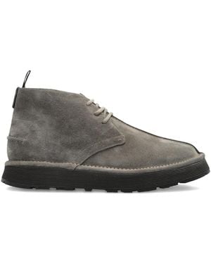 Giorgio Armani Chukka Lace-Up Boots - Grey