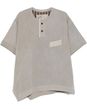 Ziggy Chen T-Shirt À Patch Logo - Gris