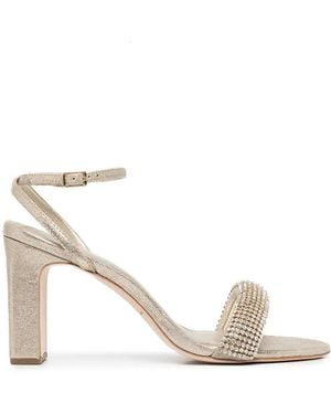 Loeffler Randall Shay 80mm ラインストーン サンダル - メタリック