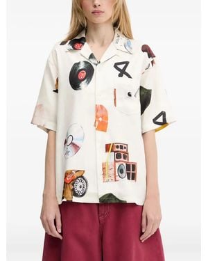 Carhartt Jacob Rochester Music-Print Shirt - Red