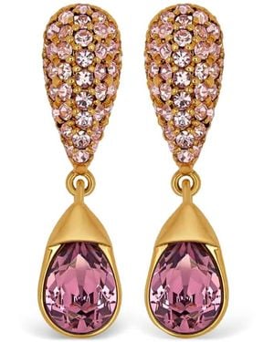 Oscar de la Renta Pavé Drop ピアス - ピンク