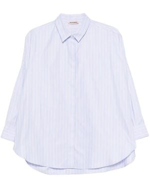 24 BLOOMING Striped Shirt - White