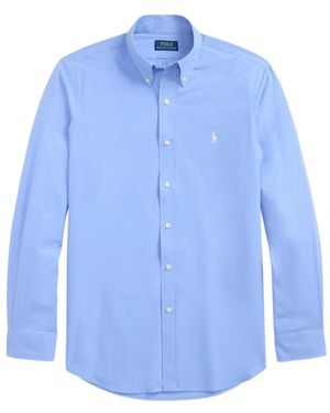 Polo Ralph Lauren Embroidered-Logo Button-Down Shirt - Blue