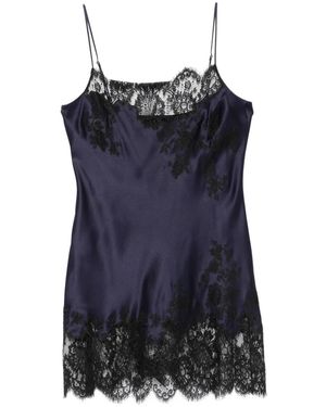 Carine Gilson Lace-Detail Slip - Blue