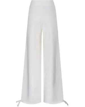 Max Mara Tie-detail Pants - White