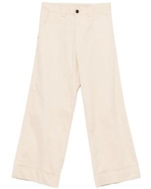 White Sand Wide-Leg Pants - White