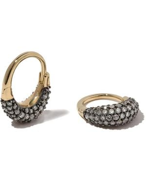 Otiumberg Kleine Midnight Creolen Mit Diamanten - Weiß