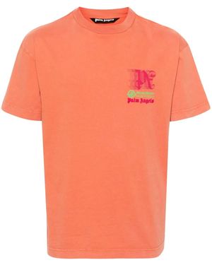 Palm Angels X Moneygram Haas F1 Cotton T-Shirt - Orange