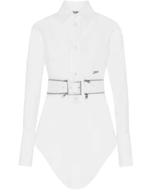 Jean Paul Gaultier Belted Shirt - White