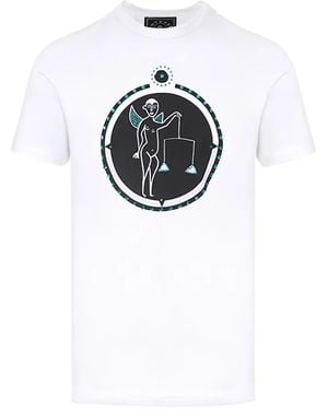 Swarovski T-Shirt Con Stampa Libra - Bianco