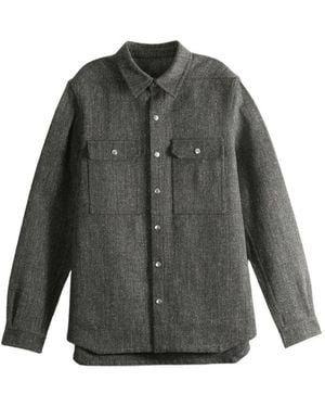 Rick Owens Chest-Pocket Shirt Jacket - Gray
